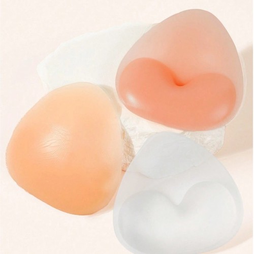 Silicone Bra Pad Insert Transparent Thick Invisible Push-Up Triangle Bra Silicone Fake Nipple Pad Bra Insert Underwear Pad