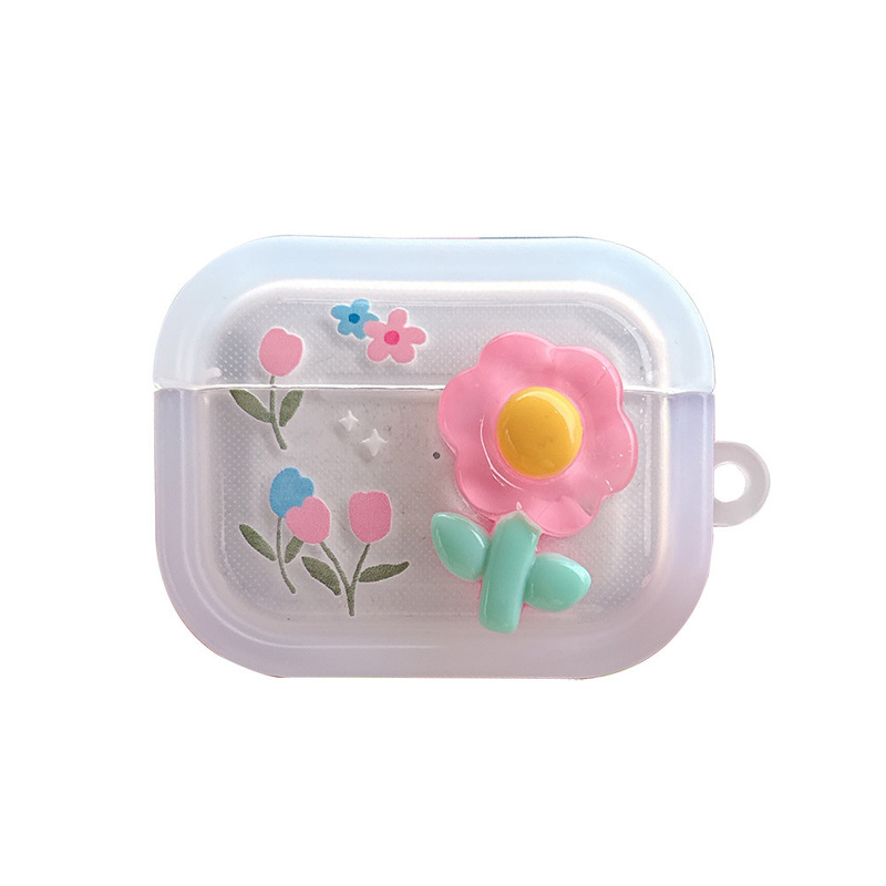 立体花朵兔子 适用苹果蓝牙airpods pro保护套airpods4代耳机壳|undefined