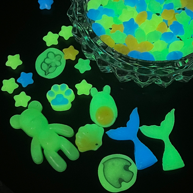 夜光火漆印章蠟粒夜光星星火漆蠟粒半透明果熒光凍創意手賬蠟封蠟