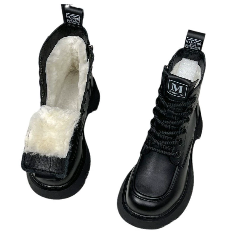 Low Boots (Martens) warm-lined, non-slip platform, low ankle 35–40
