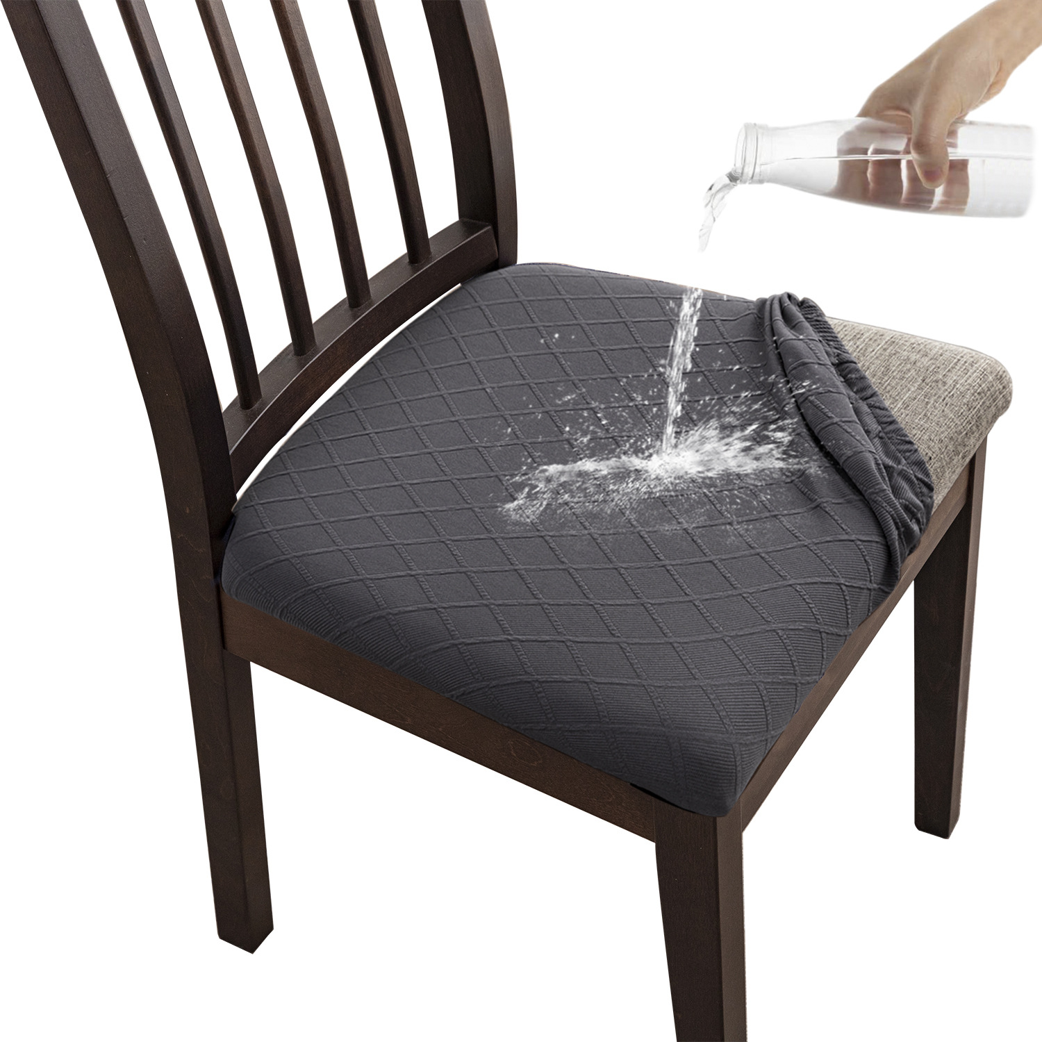 Cubierta de asiento anti-derrames de silla de diamante transfronteriza Getty, mesa de comedor de hotel, cubierta de silla universal doméstica