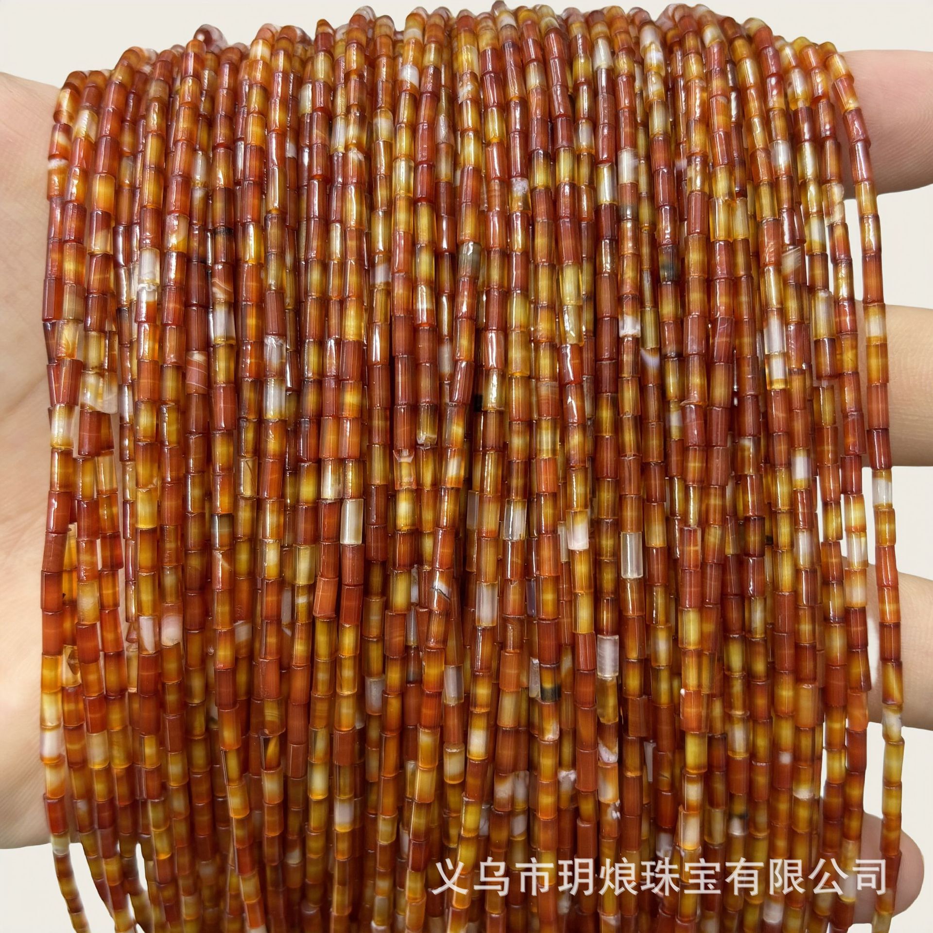 2*4MM 작은 원형 튜브 천연석 마노 청록색 원통형 루즈 비즈 DIY 목걸이 페르시 반제품 액세서리 도매