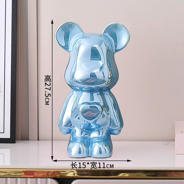 Blue, 28 cm, heart-shaped