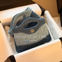 小香风新款26p 31bag迷你nano单宁牛仔拼接菱格链条单肩斜跨包