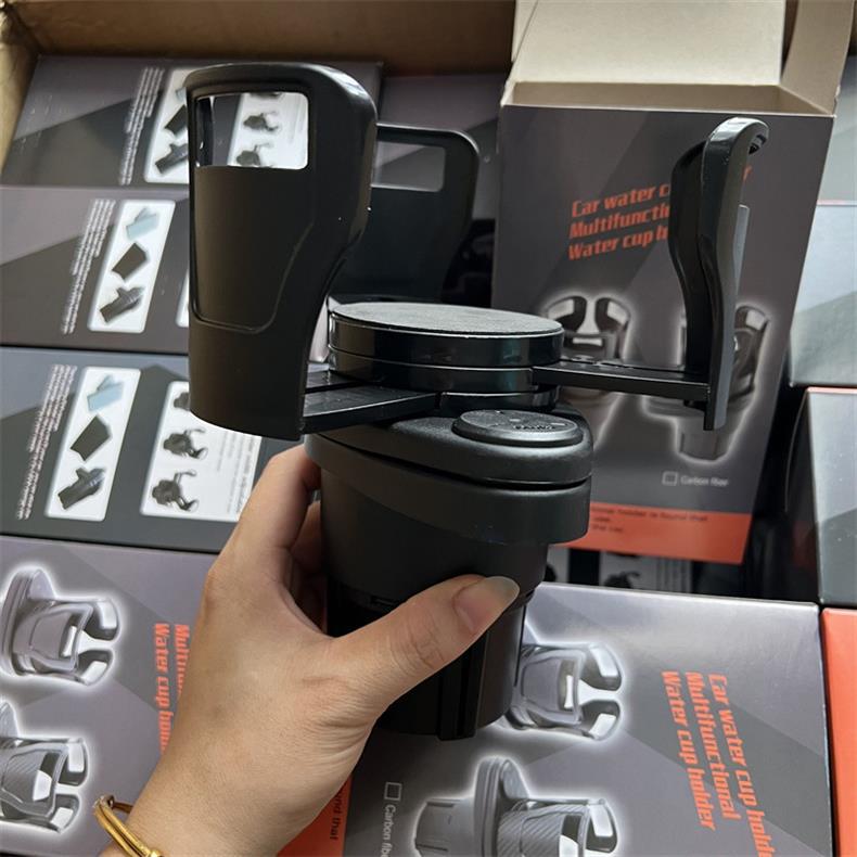 Cross-Border Hot-Selling Multifunctional Car Water Cup Holder, One-Point-Two Rotatable and Stretchable Carbon Fiber Car Beverage Holder