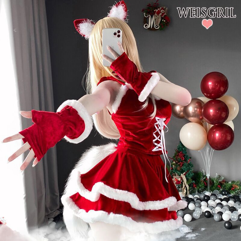 Foreign Trade Christmas Dress Nightclub Cos Costume Women's Sexy Uniform Bunny Girl Christmas Stage Performance Costume