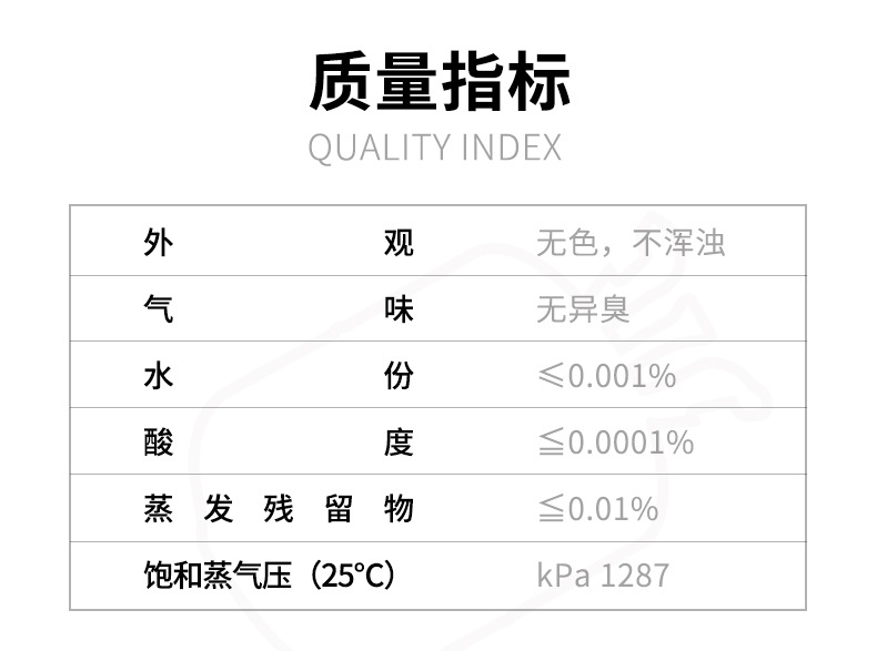 Juhua R507A Refrigerant 10kg 16.7 kg Food Freezing Equipment Refrigerant Medium and Low Temperature Commercial Cold
