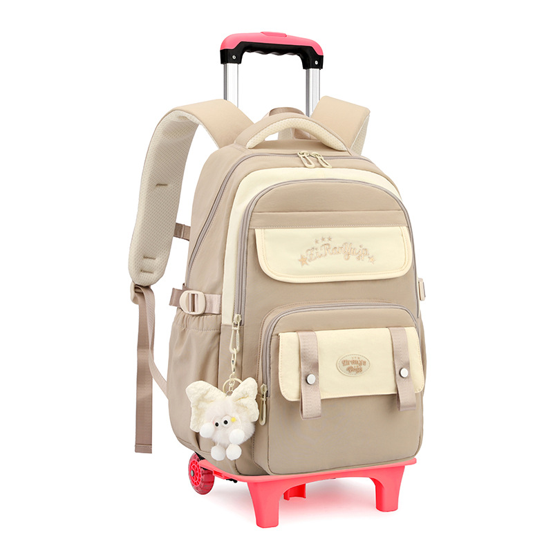 Pescado natural coreano bolso de tracción para estudiantes de secundaria, moda de gran capacidad para estudiantes de primaria de grado 3 - 6 bolso de tracción ligero