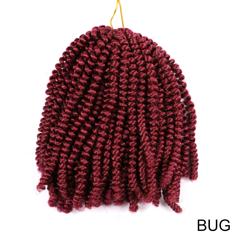 Fjäderflätad Fjädertwist Kemisk Fiber Smutsig Fläta Hårförlängning Virkad Hårperuk_voghion.com