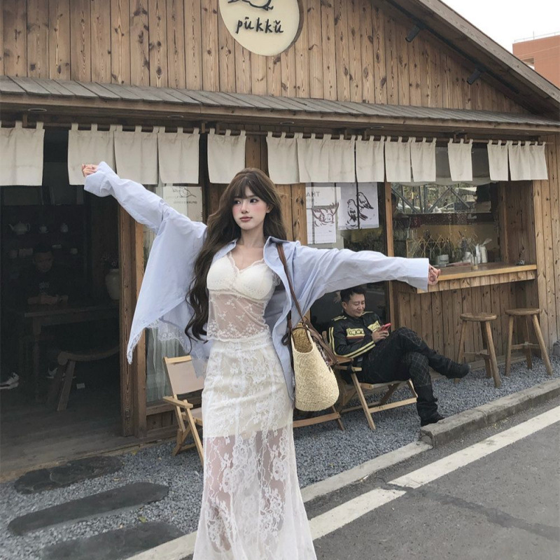 레이스백+스커트[투피스세트]