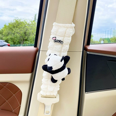 interior decoration protective cover, Seat belt shoulder pad - panda-puff-shoulder-pad-1