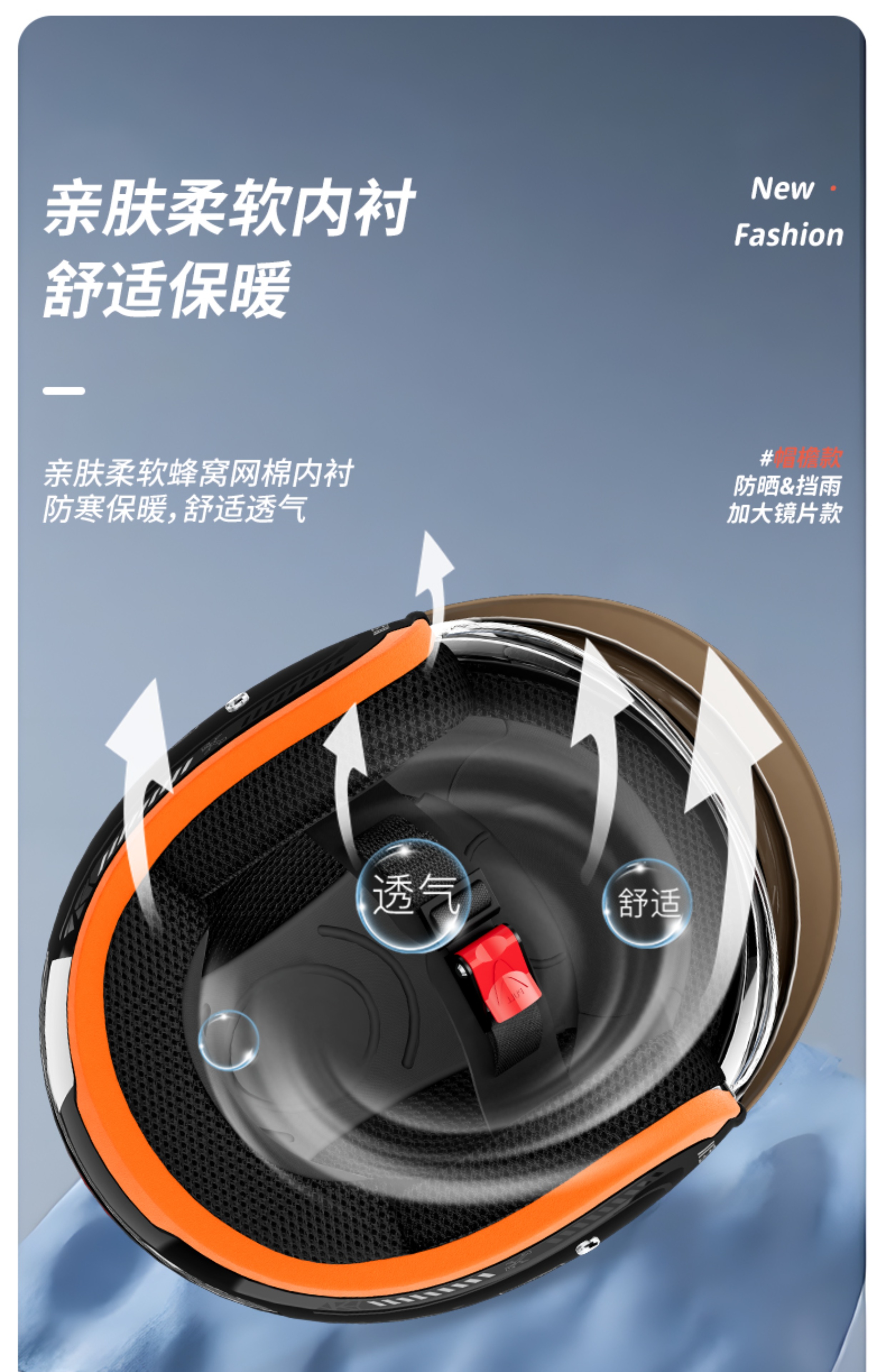 3C Certified Electric Motorcycle Helmet with Built-in Lens
