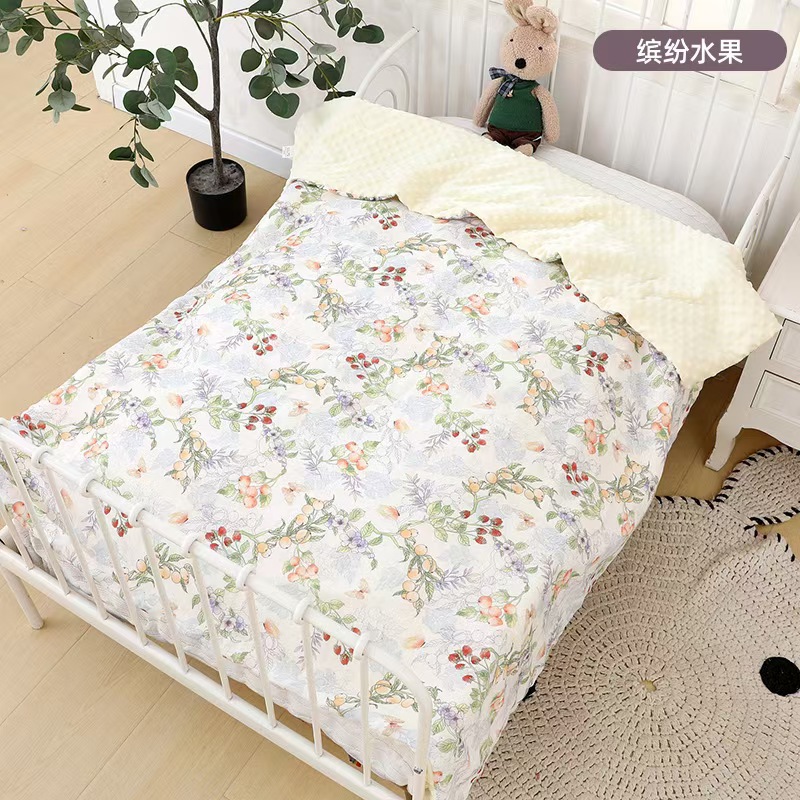 Baby Bamboo Cotton Beanstalk Cover Multifunctional Bamboo Cotton Cover Blanket Bamboo Fiber Air-conditioning Quilt Baby Kindergarten Beanstalk Quilt
