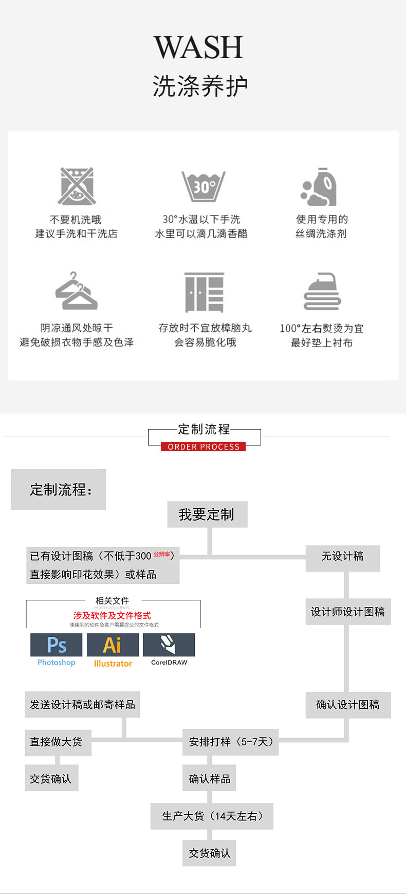 100%桑蚕丝斜纹绸法式真丝双面印 同花异色手工卷边大方巾90 工厂详情7