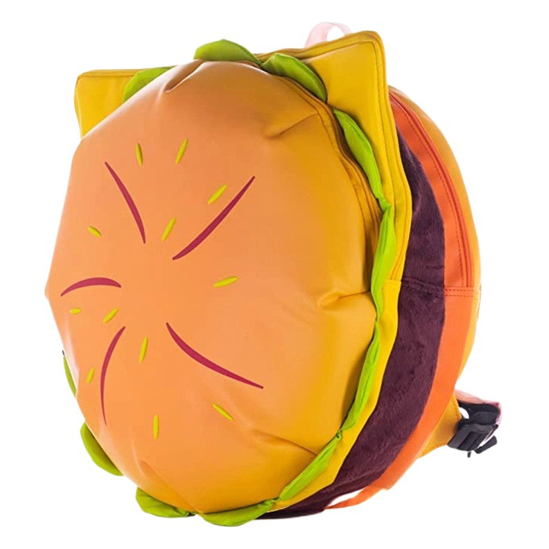 Internet Celebrity Cartoon Cheese Burger Backpack Cute Student School Bag Campus Sandwich Large Capacity Backpack