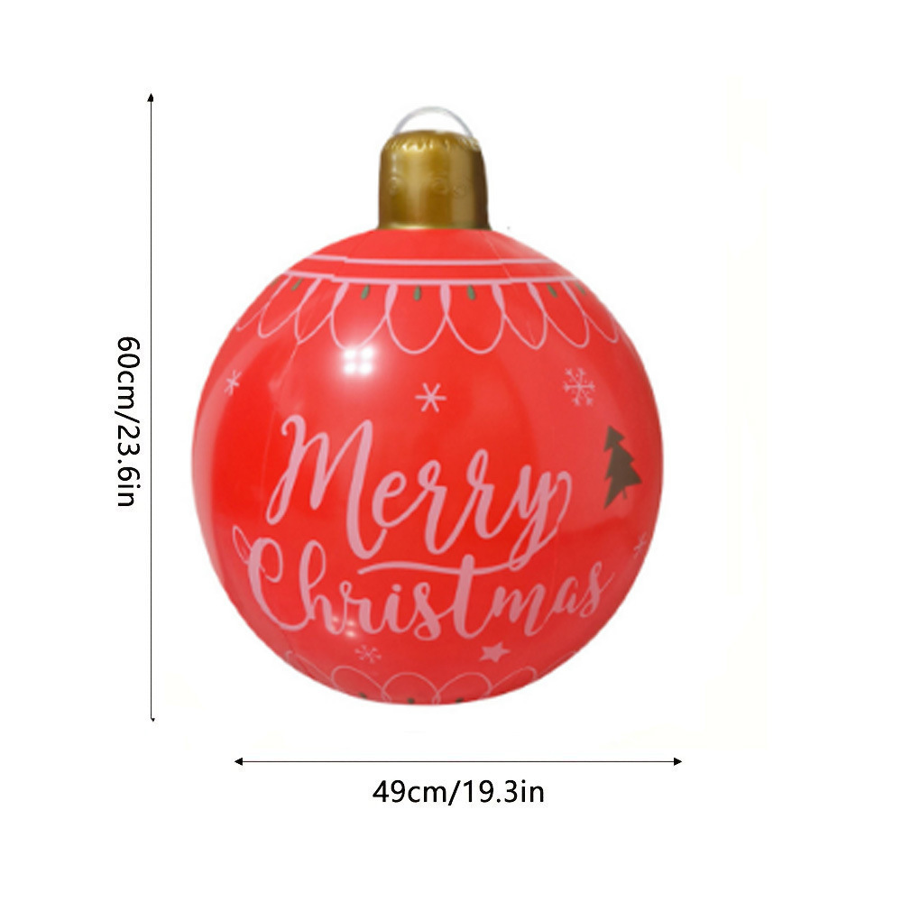 Nuevo producto transfronterizo: Bola navideña inflable para decoración de fiestas, decoración de patios, bastón, diversión al aire libre, ambiente festivo, adorno.