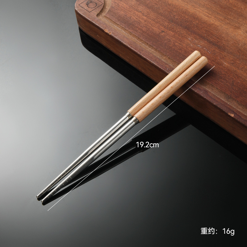 Madera de haya, alas de pollo, mango de madera, cuchillo y tenedor de acero inoxidable doméstico, cubiertos, cuchillo y tenedor de carne brillante, cuchara de carne occidental