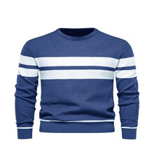 T 99481 Striped Round Neck Knit Sweater �l�y��ʿë�� �羳��