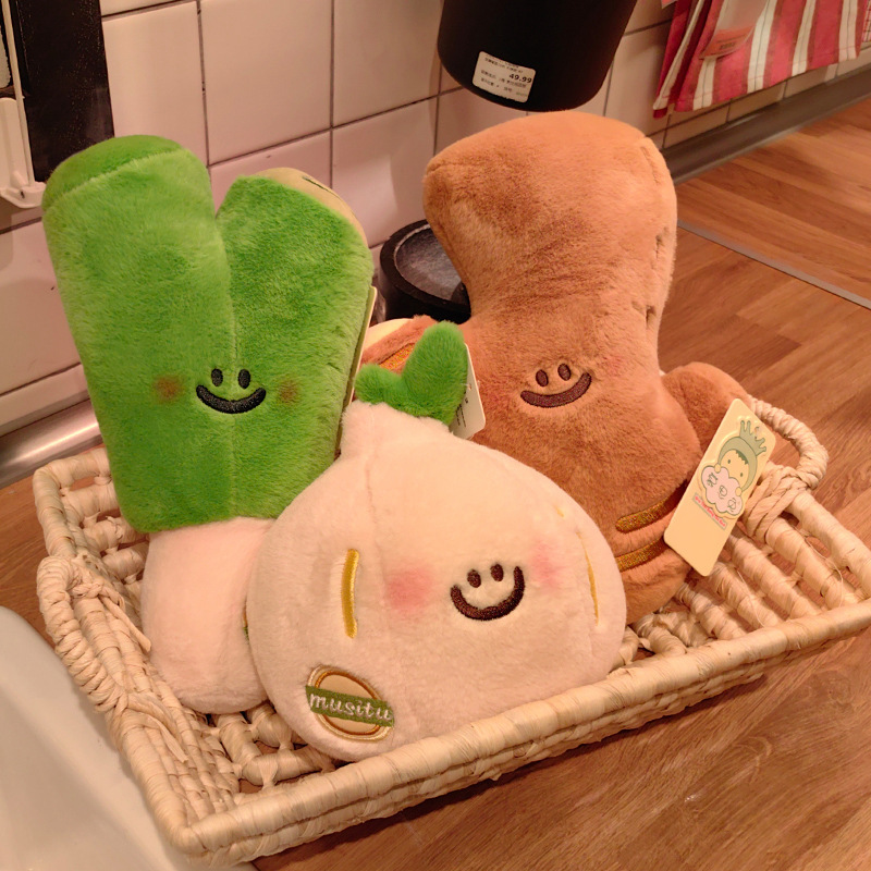 Muñeco de Peluche de Verduras Ajo Cebolla y Jengibre para Máquina de Peluches