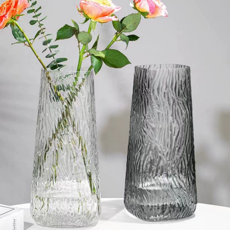 Простая стеклянная прозрачная ваза в европейском стиле Интернет-знаменитая гидропонная Цветочная ваза с лилиями и розами Декоративные украшения для гостиной