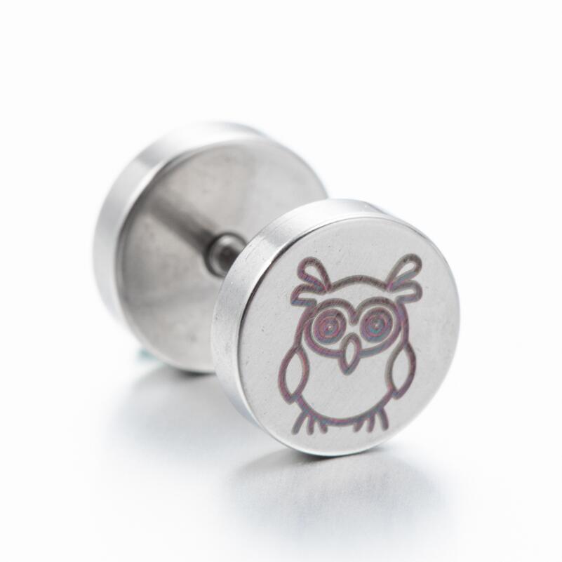 Simple Style Animal Titanium Steel Ear Studs Plating No Inlaid Stainless Steel Earrings