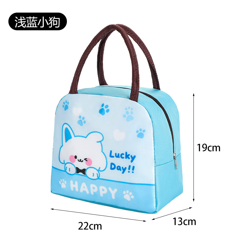 Bolsa para lonchera con aislamiento de papel de aluminio, bolsa de mano con dibujos animados, bolsa de almuerzo para el trabajo de estudiantes, bolsa de almuerzo con aislamiento para niños, bolsa bento.
