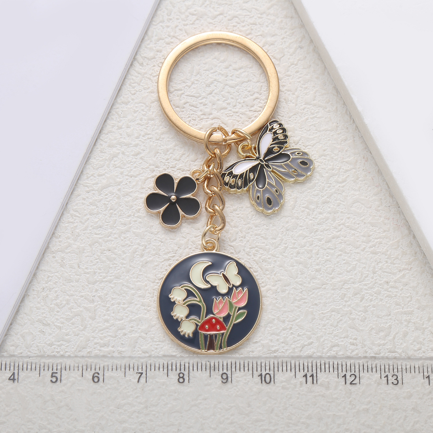 Enamel Design Casual, Elegant Style 1 Piece Casual Elegant Butterfly Alloy Enamel Keychain