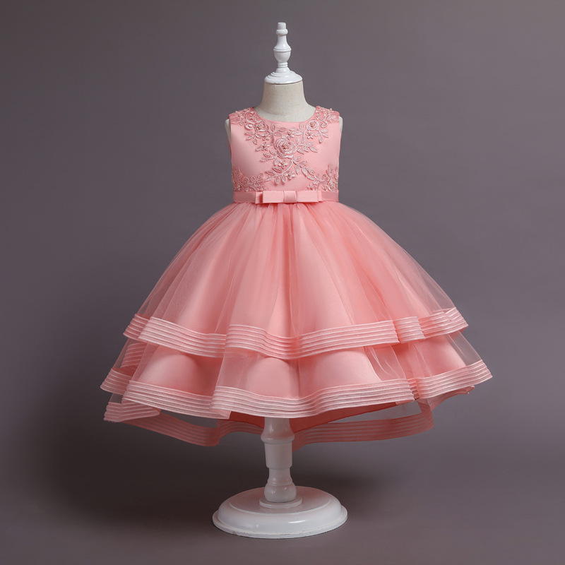 兒童禮服女童生日蓬蓬紗公主裙洋氣花童婚禮小女孩鋼琴演奏演出服