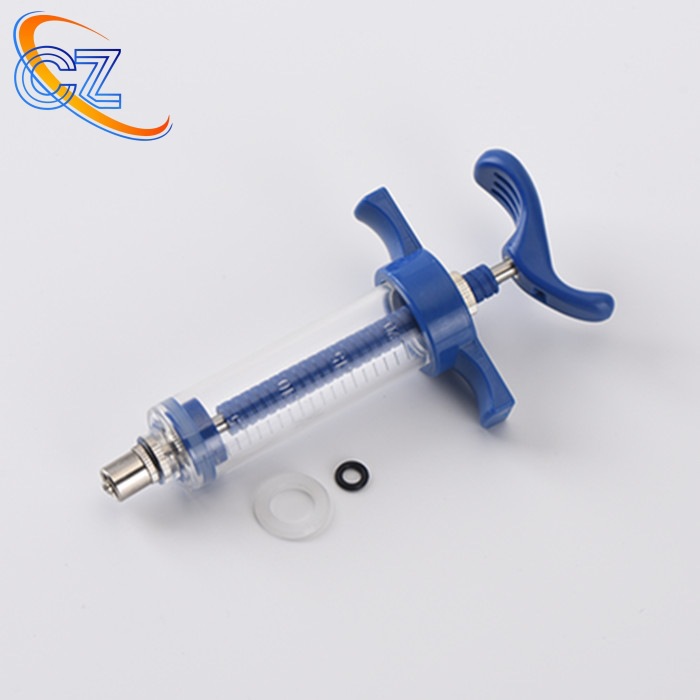 jeringa ajustable TPX 10ML 20ML 30ML 50ML jeringa veterinaria jeringa de acero plástico azul