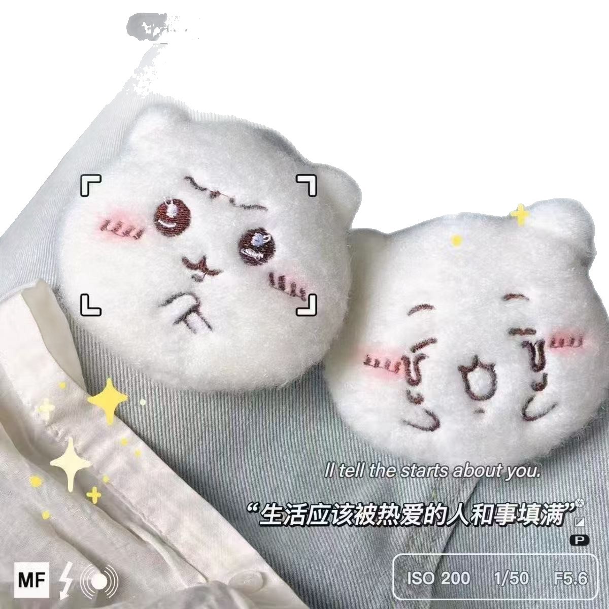 Chiikawa Jikawa Tuanzi Xiaobo Emoji Bag Muñeca peluche lindo muñeca mochila colgante amiga