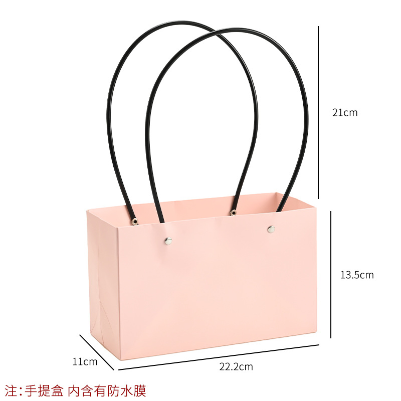 Bolso especial transfronterizo para flores, descuento al por mayor, bolsa trapezoidal de papel kraft impermeable, bolsa de embalaje de regalo, bolsa de ramo