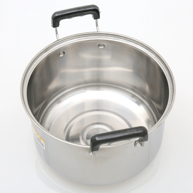 American -style high -pot stainless steel pot soup pot electromagnetic cooker boiled pot house stewed soup cooker braised pot size iron