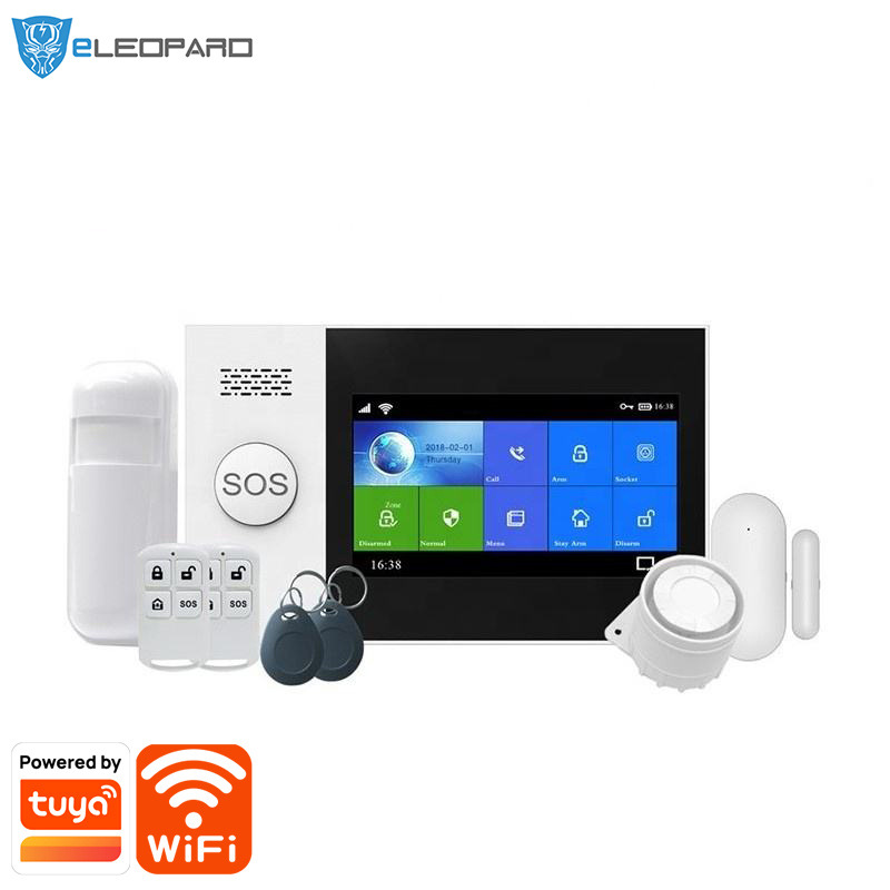 工厂涂鸦智能GSM手机卡防盗报警系统 WIFI远程APP智能防盗报警器