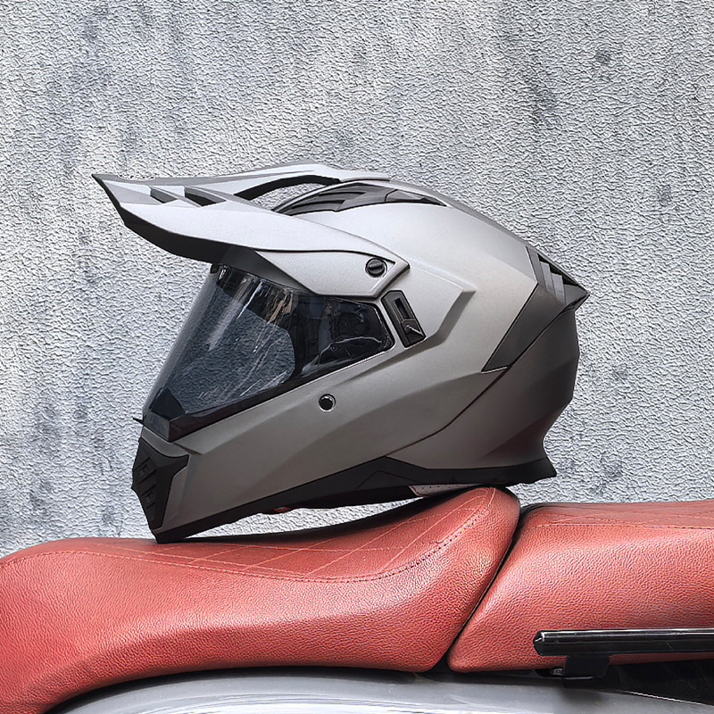 Cascos de Motocicleta Transfronterizos, Cascos de Carretera, Cascos de Una Sola Lente para Hombres y Mujeres, Cascos Integrales de Rally para Carretera y Todoterreno, Cascos para Viajes de Larga Distancia en Motocicleta