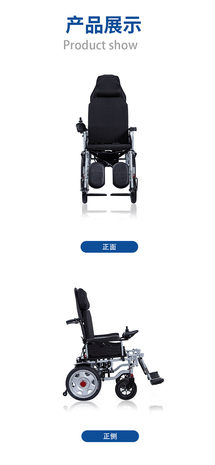 Electric Wheelchair for the Elderly, Intelligent Fully Automatic Foldable Portable Wheelchair for the Disabled and Elderly Four-Wheel Scooter