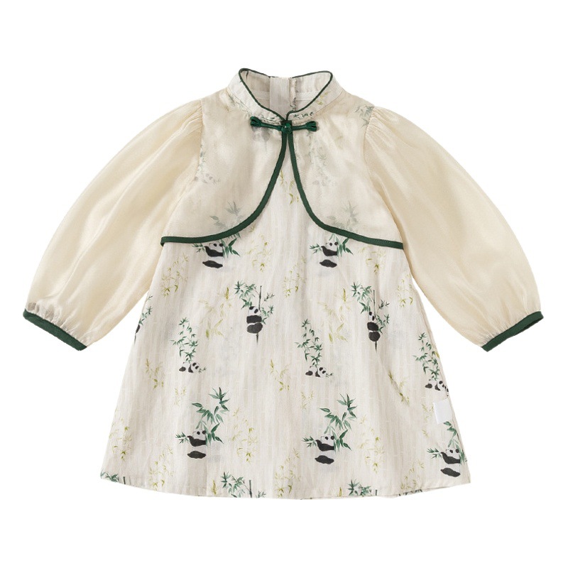 Ropa Infantil Youbao, Vestido de Estilo Nacional, Falda Hanfu de Estilo Étnico para Niñas, Nuevo Producto de Primavera y Otoño, Falda Tipo A para Niñas Pequeñas