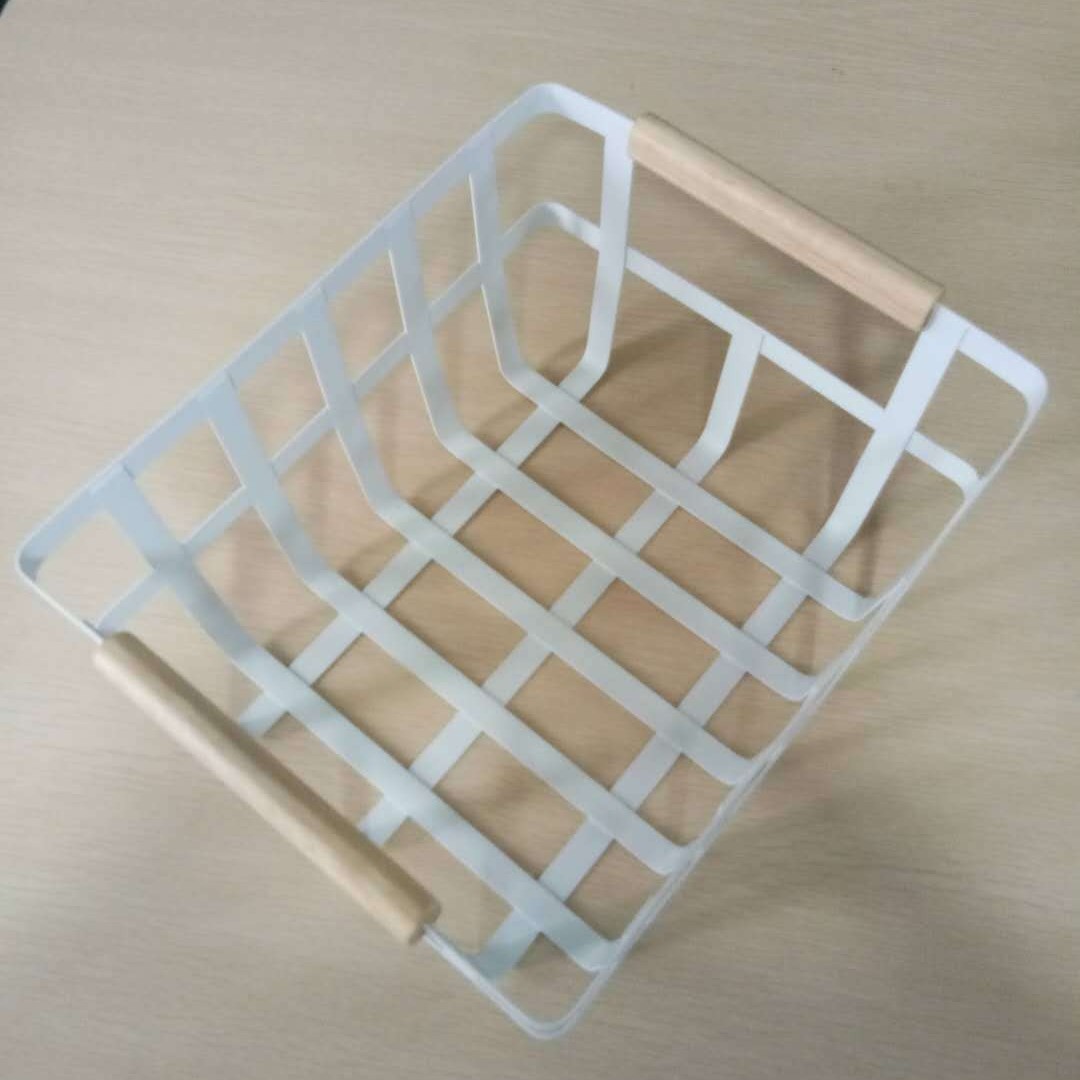 현대 간단한 철 짠 바구니 과일 데스크탑 바구니 저장 바구니 홈 식료품 저장 바구니