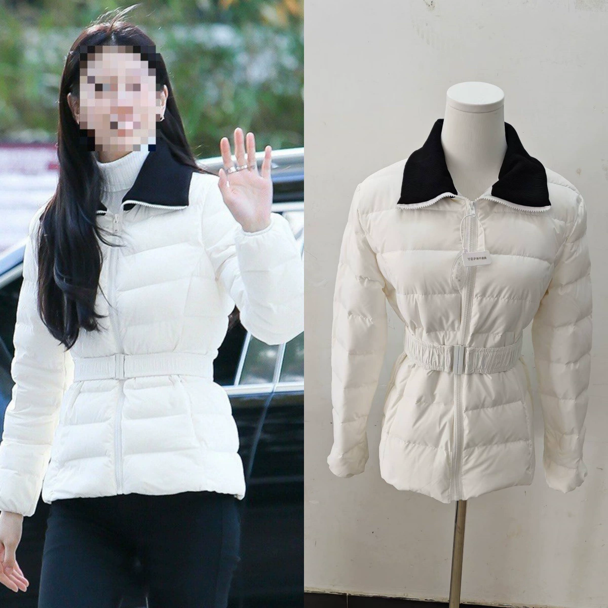 Pei Xiuzhi такой же легкий белый пуховик с талией для женщин 2023 новый зимний тонкий белый короткий пуховик на утином пуху