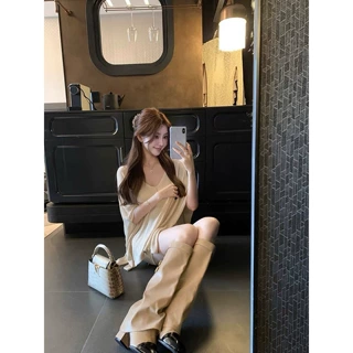 不过膝长筒靴女2025年秋冬新款骑士靴法式复古大筒围裤管靴骑士靴