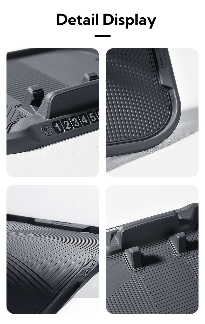 Cross-Border Car Anti-Slip Mat, Mobile Phone Holder, Temporary Parking Sign, Real Silicone Car Dashboard Storage Mat, Wear-Resistant and Scratch-Resistant