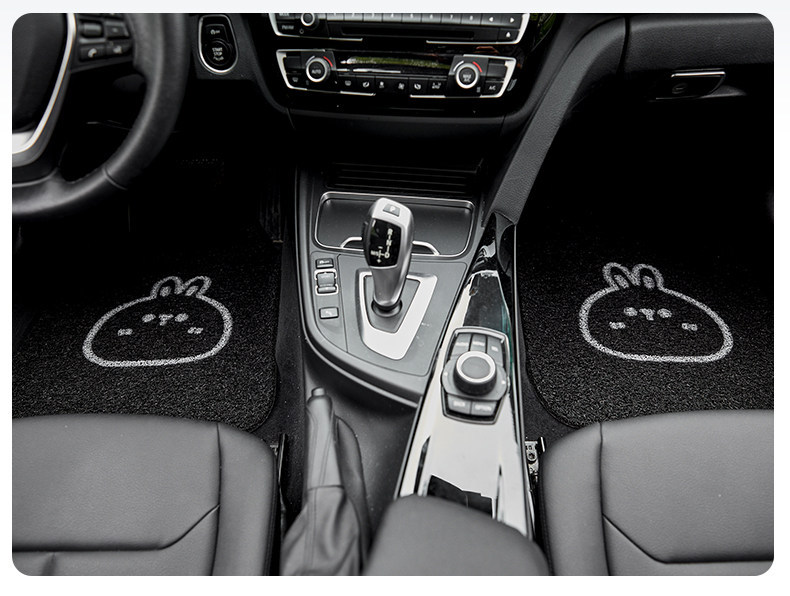 Car Wire Loop Floor Mat Single Piece Cute Cartoon Design for Women Universal Car Carpet Mat Anti-Dirt Easy to Clean for the Driver's Seat