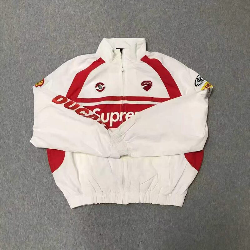 Supreme X Ducati Racing Windbreaker Men's Trendy Brand Stand Collar Jacket Loose Sports Coat European and American Style Functional Supreme X Ducati Racing Windbreaker Men's Trendy Brand Stand Collar Jacket Loose Sports Coat European and American Style Functional