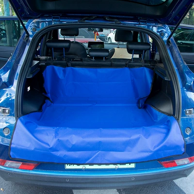 Trunk Mat Rear Seat Pet Anti-Dirt Mat - blue-two-buckles-110140