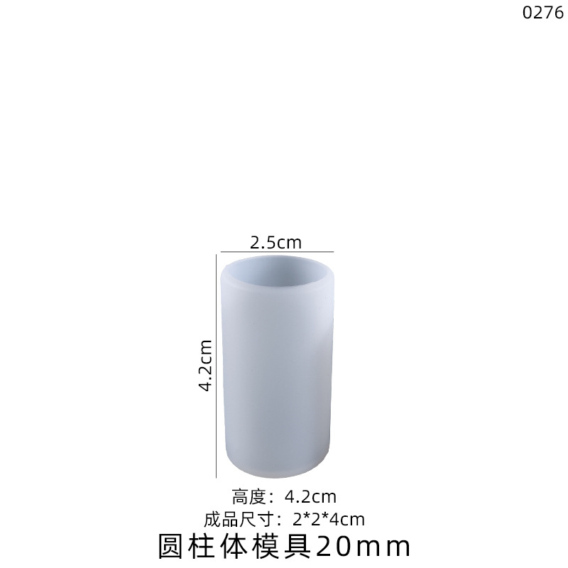 Yu meiren DIY cristal epoxi molde cilindro vela Mesa decoración silicona en stock al por mayor