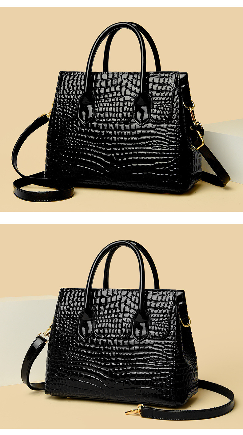 Bag Women's Bag 2024 Fashion Fashion High-capacity Tote Bag Foreign Trade Ladies Patent Leather Handbag_voghion.com