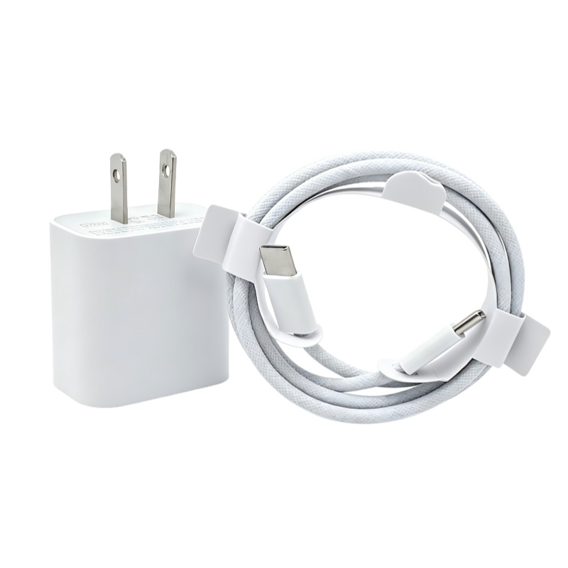 Juego de Cargador de Carga Rápida Estándar EE. UU. PD20W Type-C para iPhone 14-17 de ABS