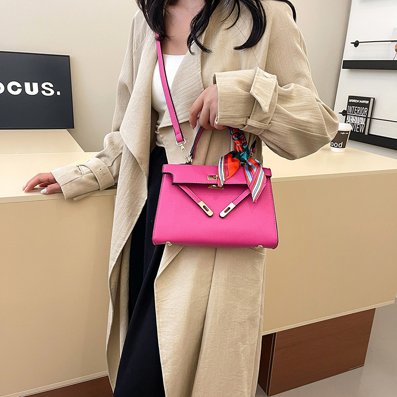 Bag2024 nuevo sentido de alta gama bolso portátil transfronterizo platino Kelly bolso moda femenina 100 bolso de hombro único