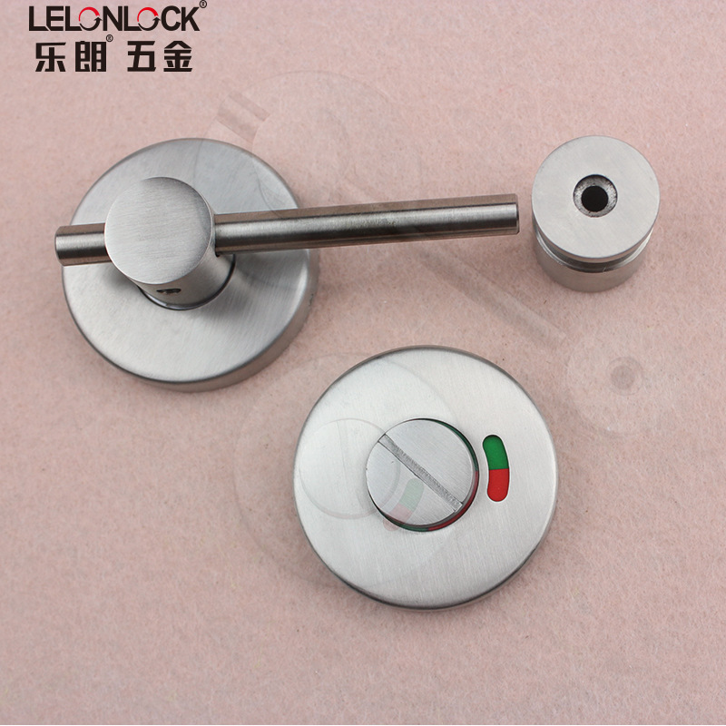 Baño público partición hardware accesorios espesado 304 Acero inoxidable aseo persona no tripulado indicación cerradura de la puerta
