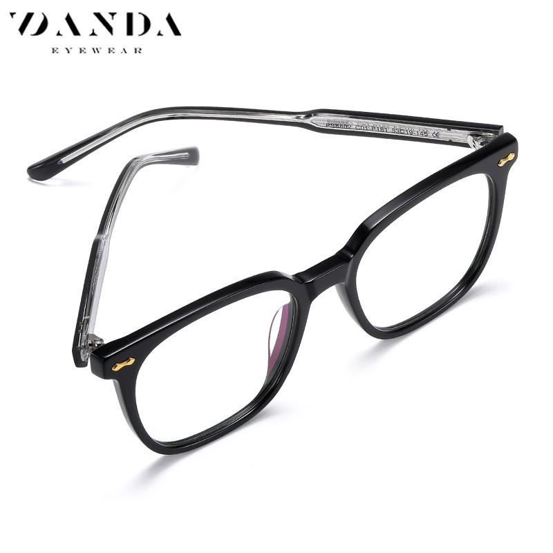 Nueva placa hecha a mano gafas de Marco artístico fresco liso gafas PS8802 miopía anti-azul gafas de luz de las mujeres