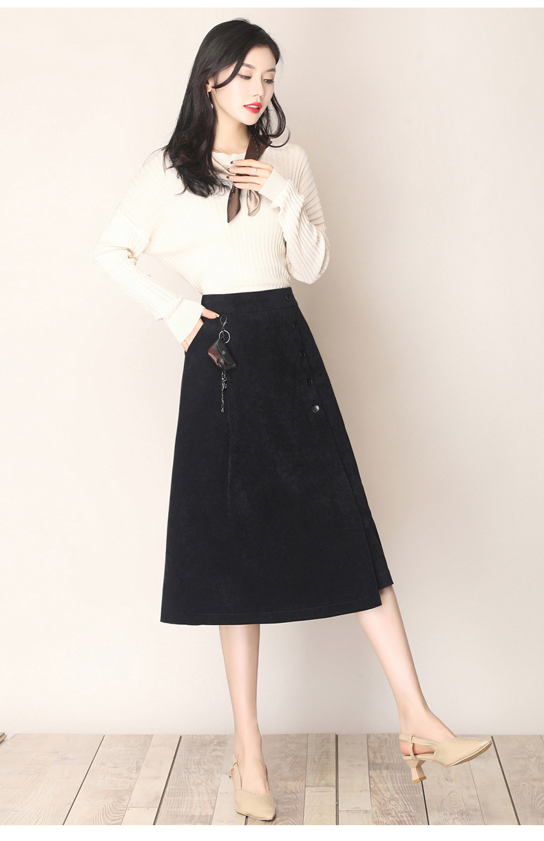 high waist large swing skirt  NSYZ34423